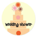 WEDDING SHOWER CAKE SEAL stickers
