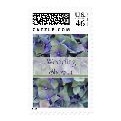 Wedding Shower Hydrangea Postage by SweetRascal