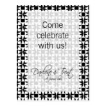 Wedding Shower Invitation (Birini: black/white) Postcard