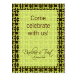 Wedding Shower Invitation (Birini: celery/brown) Post Card