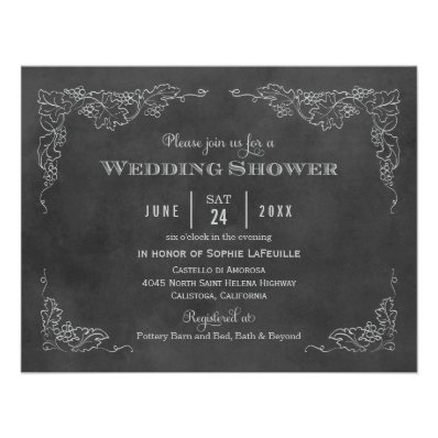 Wedding Shower Invitation | Vintage Vineyard