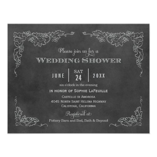 Wedding Shower Invitation | Vintage Vineyard