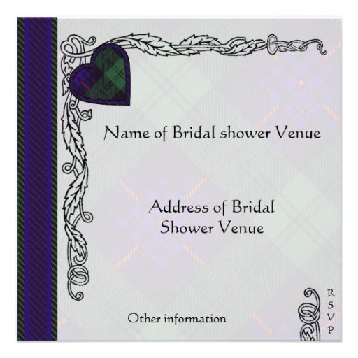 Wedding Shower Invite  -  Armstrong Tartan