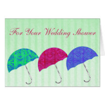 Wedding Shower Umbrella Greeting Card