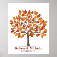 Wedding Signature Tree Poster – Natural Fall-MED