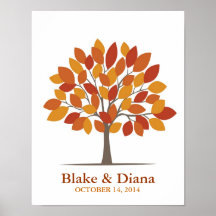 Wedding Signature Tree Poster – Natural Fall-SM