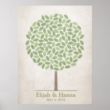 Wedding Signature Tree – Rustic Posters