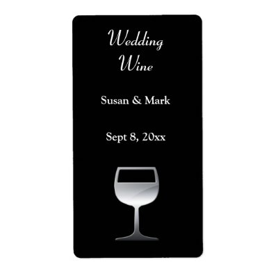 Wedding Silver Wine Label