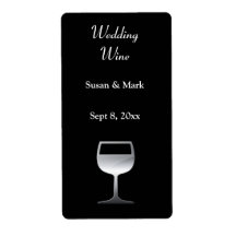 Wedding Silver Wine Label