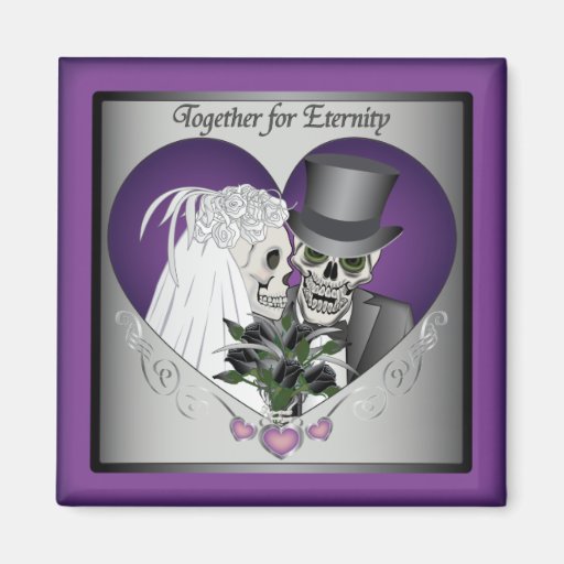 Wedding Skulls Fridge Magnets