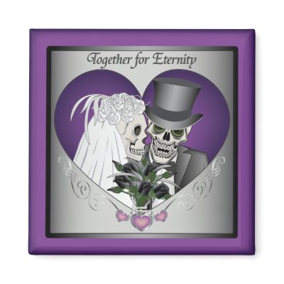 Wedding Skulls Fridge Magnets
