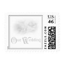 Wedding Stamp - Our Wedding Gray Pair Roses stamps