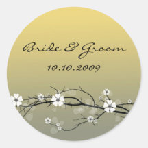 Wedding Sticker blossoms branch