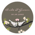 Wedding Sticker love doves + blossoms branch by Classic_Events Wedding Sticker love doves + blossoms branch