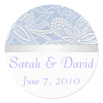 Wedding stickers light blue floral by JoyOfLife Wedding stickers light blue floral