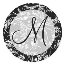 Wedding Stickers Monogram M