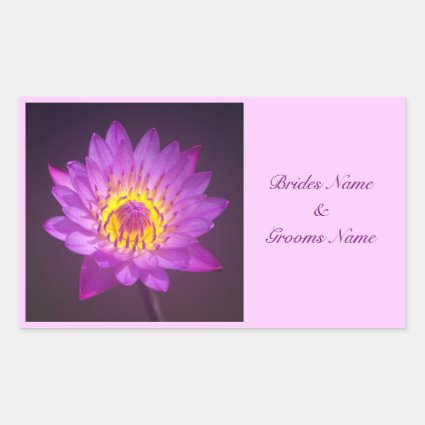Wedding Stickers - Purple Lotus Flower