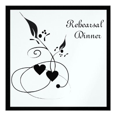 Wedding Swirls Rehearsal Dinner Invitation