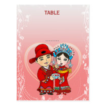 Wedding Table Number Card postcards