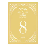 Wedding Table Number Cards | Art Deco Style Personalized Invites