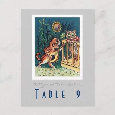 Wedding Table Number Postcard