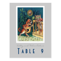 Wedding Table Number Postcard