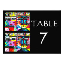 Wedding TABLE NUMBERS - Day Of The Dead Custom Invitations