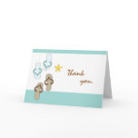 Wedding Thank You Beach Flip Flops - Teal cards