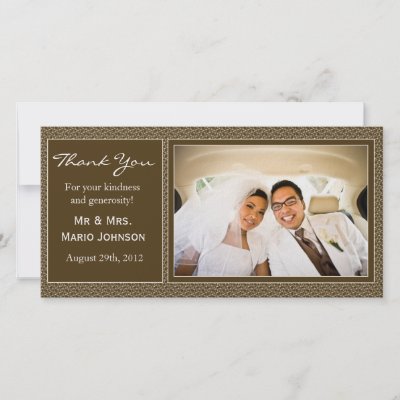 Wedding Thank You Card Picture Card