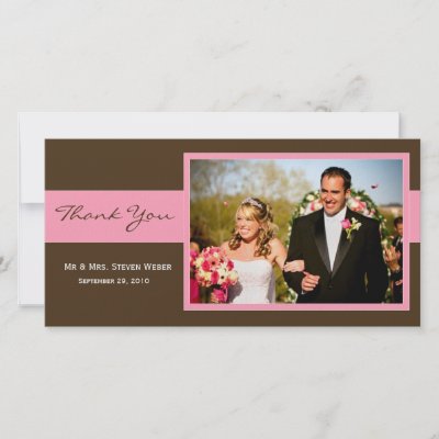 Wedding Thank You Card Custom Photo Card