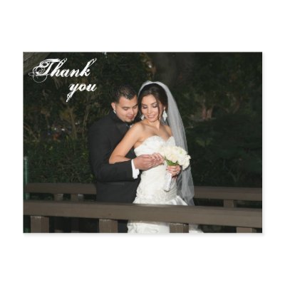 Wedding thank you card post card