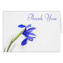 Wedding Thank You Card - purple iris flower