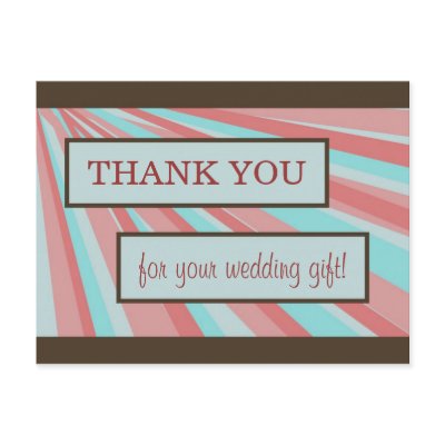 Wedding Thank You Card - Simple Post Card