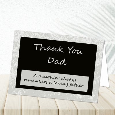 Wedding Thank You Card to Parent Dad