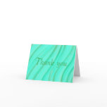 Wedding Thank you cards, green and gold blends cards