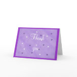 Wedding Thank you cards, purple and white stars cards