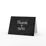 Wedding Thank you cards, silver stars on black cards