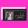 Wedding Thank You Monogram and Message Customized Photo Card
