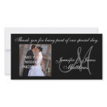 Wedding Thank You Monogram and Message Customized Photo Card