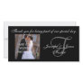 Wedding Thank You Monogram F and Message Photo Cards