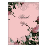 Wedding Thank You Note Card - Trellis Rose Vintage