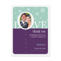 WEDDING THANK YOU NOTE :: LOVEbubbles 6 postcards