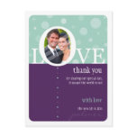 WEDDING THANK YOU NOTE :: LOVEbubbles 6 Post Cards