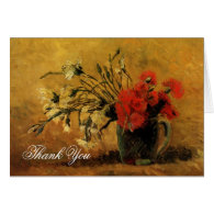 Wedding thank you note Vincent van Gogh  Carnation Greeting Card