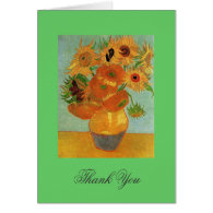 Wedding thank you note Vincent van Gogh Sunflowers Cards