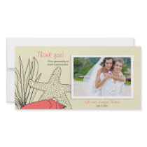 Wedding Thank You Photo Card - Beach Theme