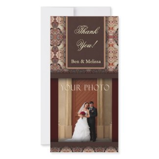 Wedding thank you Photo Template Card photocard