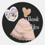 Wedding Thank You Pink Champagne Bridesmaid Dress Stickers