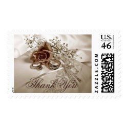 Wedding Thank You postage stamp