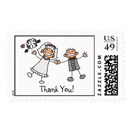 Wedding Thank You stamps Zazzle